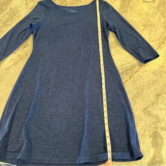 Patagonia Women Seabrook Dress 3/4 Sleeve Faux Wrap Back UPF 50+ Moon Blue Small - Picture 6 of 7